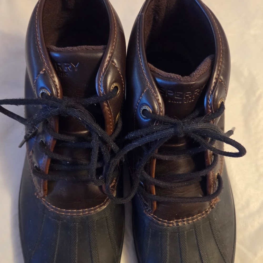 Sperry Men's Breakwater Duck Boots, Leather and Rubber, size 9.5